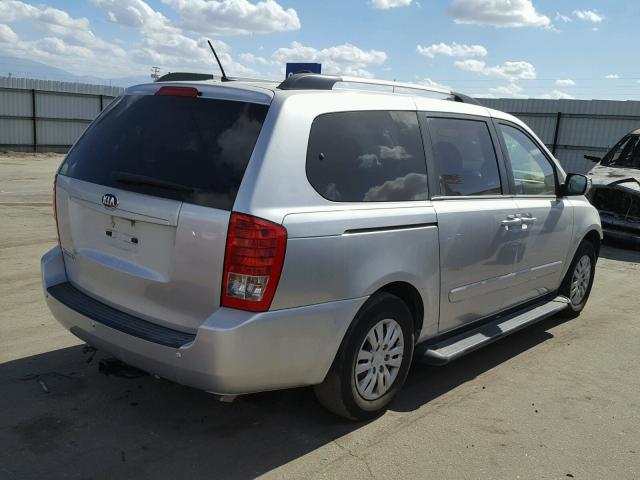 KNDMG4C73E6543246 - 2014 KIA SEDONA LX SILVER photo 4