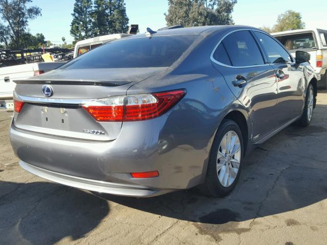 JTHBW1GG3E2068769 - 2014 LEXUS ES 300H GRAY photo 4