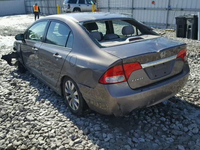 2HGFA16989H513123 - 2009 HONDA CIVIC EXL 金色 照片 3