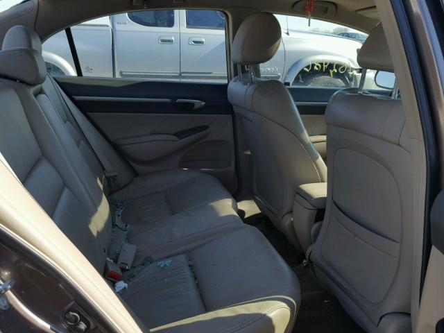 2HGFA16989H513123 - 2009 HONDA CIVIC EXL 金色 照片 6
