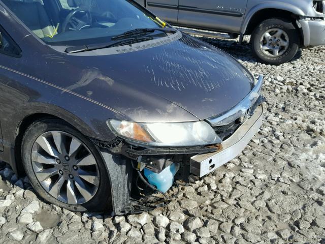 2HGFA16989H513123 - 2009 HONDA CIVIC EXL GOLD photo 9