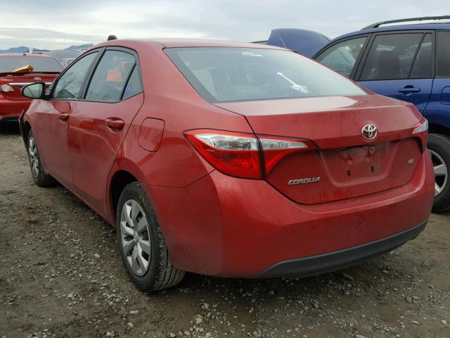 2T1BURHE3GC660289 - 2016 TOYOTA COROLLA L RED photo 3