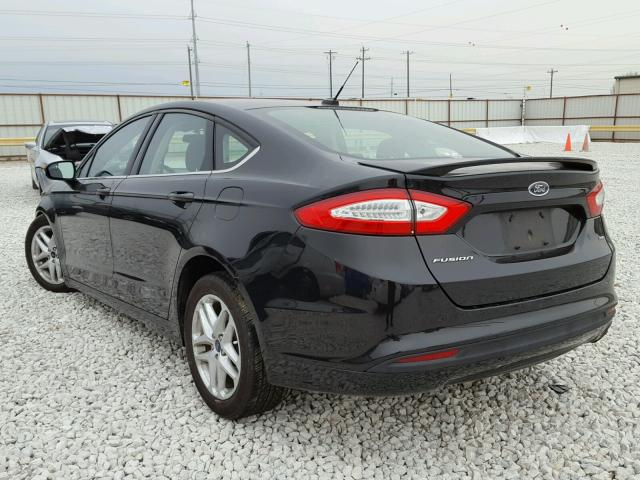 3FA6P0H75ER376732 - 2014 FORD FUSION SE BLACK photo 3