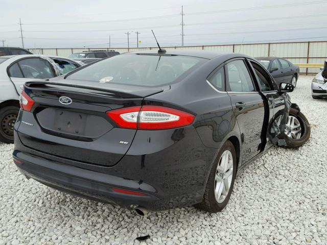 3FA6P0H75ER376732 - 2014 FORD FUSION SE BLACK photo 4