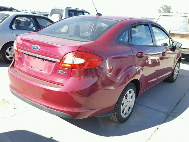 3FADP4BJ7BM200857 - 2011 FORD FIESTA SE RED photo 4