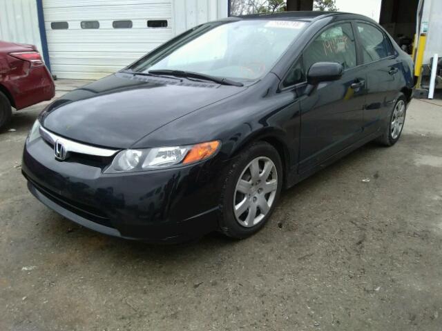 1HGFA16528L075455 - 2008 HONDA CIVIC LX BLACK photo 2