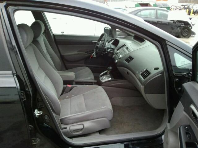 1HGFA16528L075455 - 2008 HONDA CIVIC LX BLACK photo 5