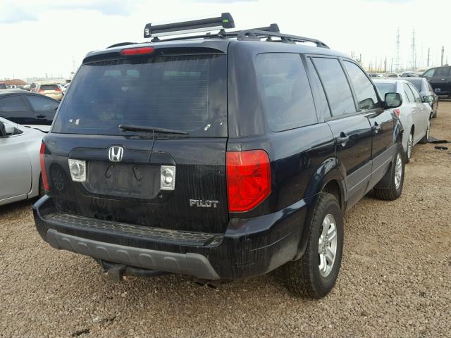 2HKYF18165H524865 - 2005 HONDA PILOT LX BLACK photo 4