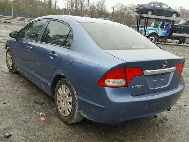 19XFA1F39BE012267 - 2011 HONDA CIVIC VP BLUE photo 3