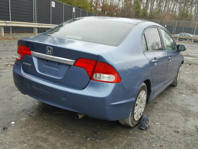 19XFA1F39BE012267 - 2011 HONDA CIVIC VP BLUE photo 4