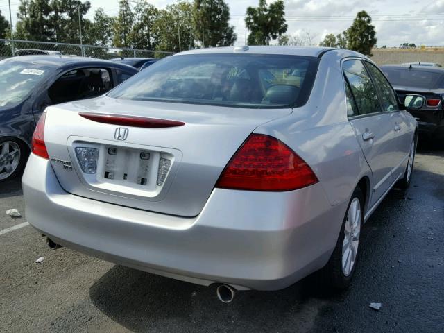 1HGCM66577A022056 - 2007 HONDA ACCORD EX SILVER photo 4