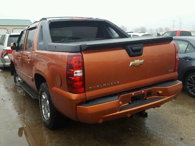 3GNFK12387G213860 - 2007 CHEVROLET AVALANCHE ORANGE photo 3