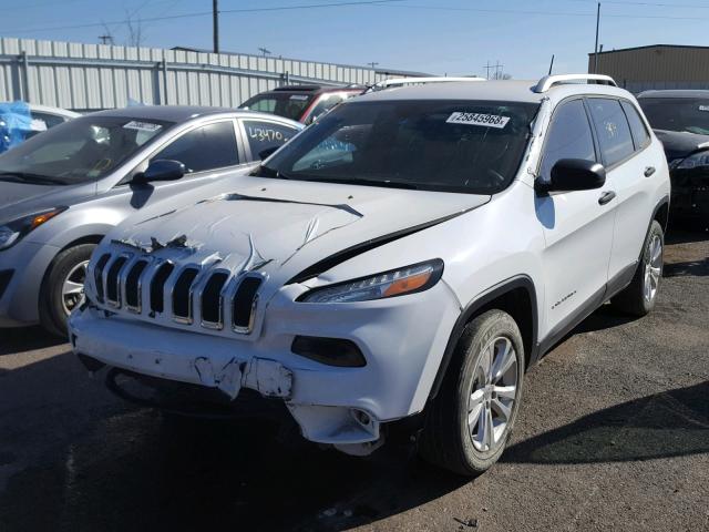 1C4PJLABXFW631261 - 2015 JEEP CHEROKEE S WHITE photo 2