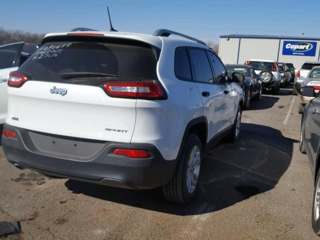 1C4PJLABXFW631261 - 2015 JEEP CHEROKEE S WHITE photo 4