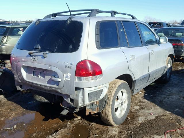 KM8SC13E56U109421 - 2006 HYUNDAI SANTA FE G SILVER photo 4