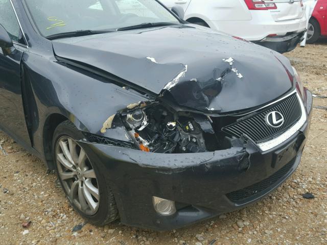 JTHBK262075046267 - 2007 LEXUS IS 250 GRAY photo 9