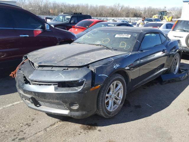 2G1FA1E35F9158891 - 2015 CHEVROLET CAMARO LS BLACK photo 2