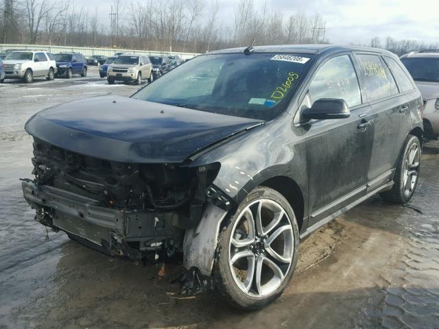 2FMDK4AK5DBC80775 - 2013 FORD EDGE SPORT BLACK photo 2