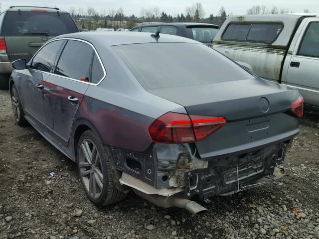 1VWDT7A32HC060993 - 2017 VOLKSWAGEN PASSAT R-L GRAY photo 3