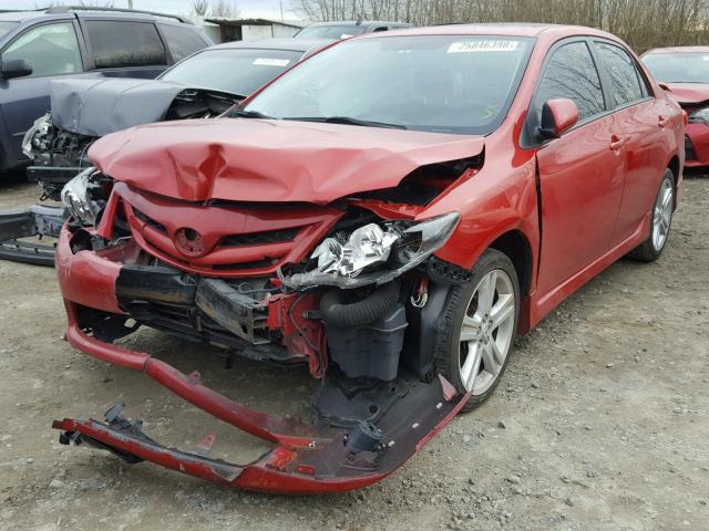 2T1BU4EE9DC039061 - 2013 TOYOTA COROLLA BA RED photo 2