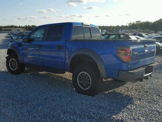 1FTFW1R69BFB76115 - 2011 FORD F150 SVT R BLUE photo 3