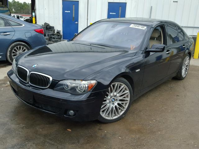 WBAHL83517DT08925 - 2007 BMW 750I BLACK photo 2