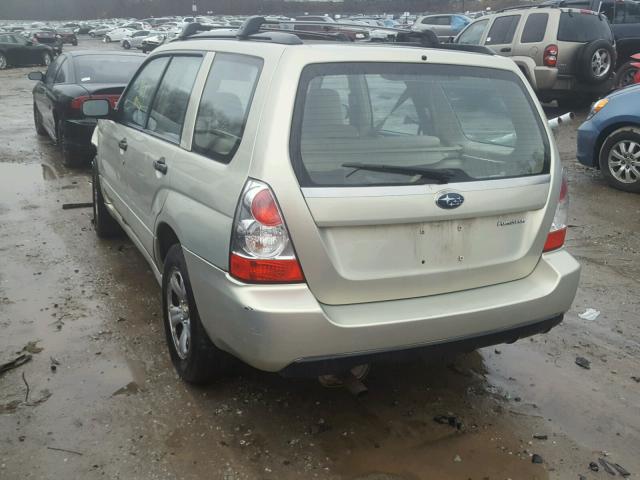 JF1SG63677H746583 - 2007 SUBARU FORESTER 2 BEIGE photo 3