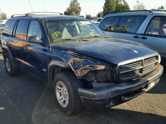 1B4HR38N42F176394 - 2002 DODGE DURANGO SP BLUE photo 1