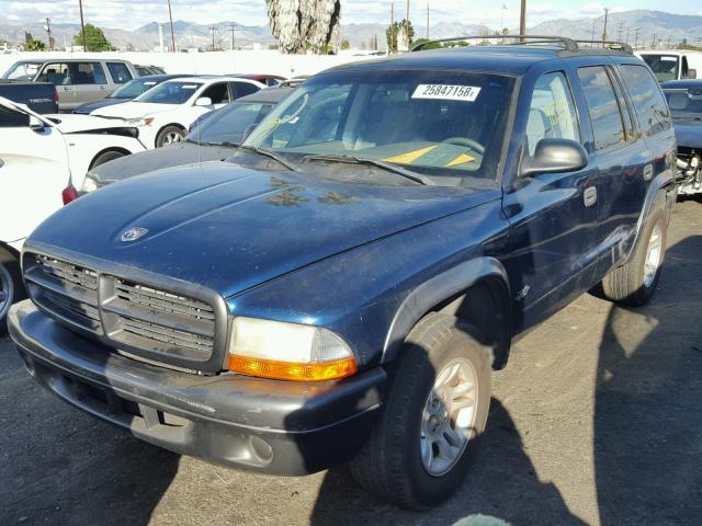 1B4HR38N42F176394 - 2002 DODGE DURANGO SP BLUE photo 2