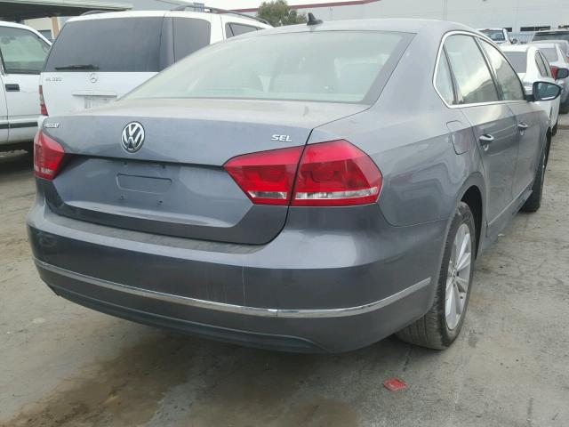 1VWCP7A35CC073097 - 2012 VOLKSWAGEN PASSAT SEL GRAY photo 4