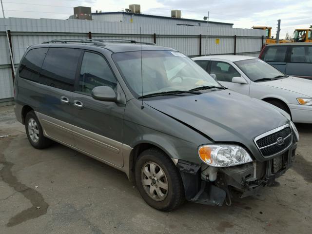 KNDUP132356638103 - 2005 KIA SEDONA EX GREEN photo 1