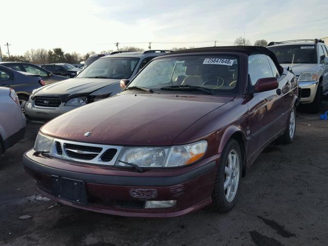 YS3DF78K337006457 - 2003 SAAB 9-3 SE MAROON photo 2