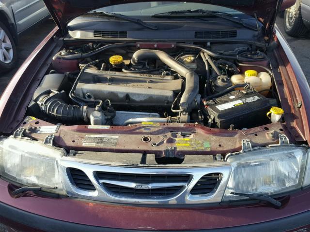 YS3DF78K337006457 - 2003 SAAB 9-3 SE MAROON photo 7