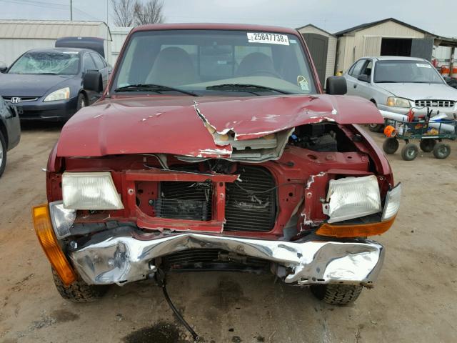 1FTYR14V9YTA05602 - 2000 FORD RANGER SUP RED photo 9