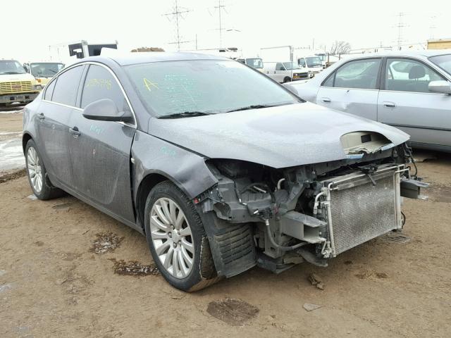 W04GR5EC3B1014454 - 2011 BUICK REGAL CXL GRAY photo 1