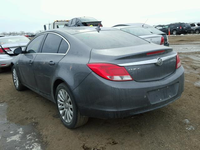 W04GR5EC3B1014454 - 2011 BUICK REGAL CXL GRAY photo 3