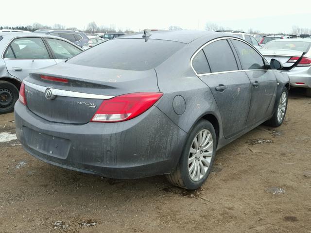 W04GR5EC3B1014454 - 2011 BUICK REGAL CXL GRAY photo 4