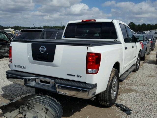 1N6BA0ED8CN309088 - 2012 NISSAN TITAN S WHITE photo 4