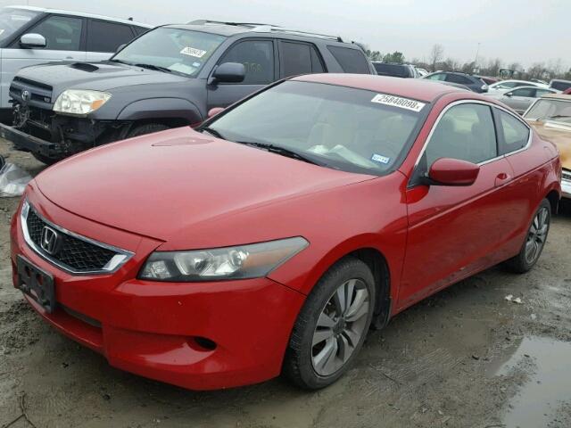 1HGCS12329A019789 - 2009 HONDA ACCORD LX RED photo 2