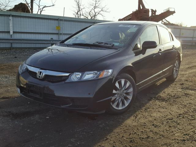 2HGFA16869H316040 - 2009 HONDA CIVIC EX შავი ფოტო 2