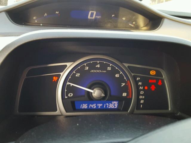 2HGFA16869H316040 - 2009 HONDA CIVIC EX შავი ფოტო 8