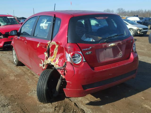 KL1TD6DEXBB201350 - 2011 CHEVROLET AVEO LS RED photo 3