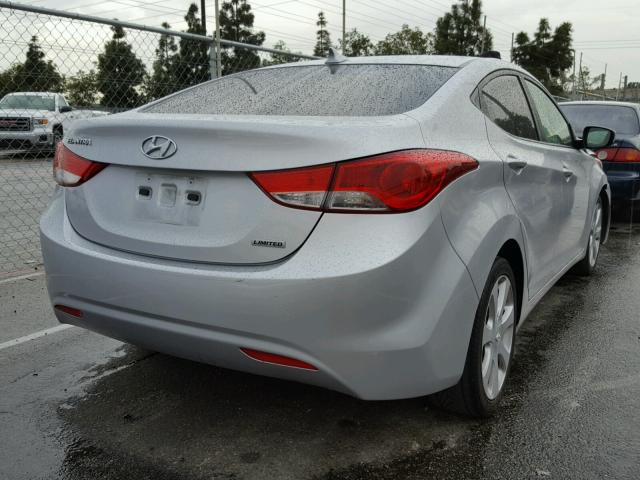 KMHDH4AE5DU919594 - 2013 HYUNDAI ELANTRA GL SILVER photo 4