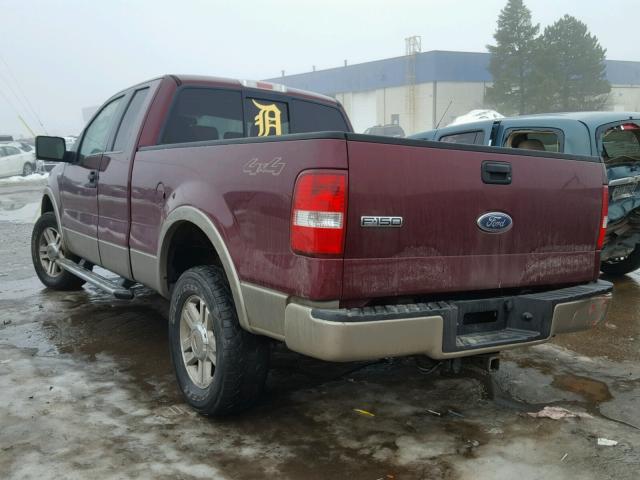 1FTPX14595FA81476 - 2005 FORD F150 RED photo 3