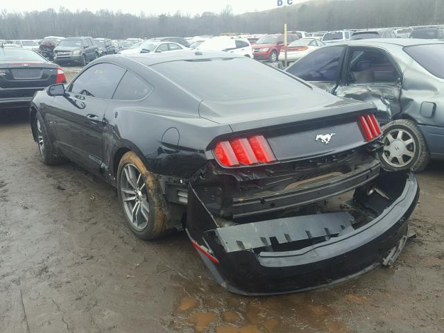 1FA6P8THXF5362120 - 2015 FORD MUSTANG BLACK photo 3