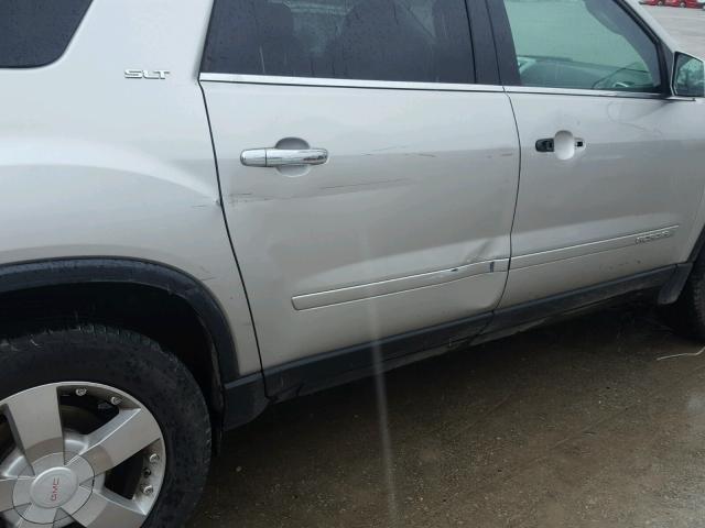 1GKER23738J117534 - 2008 GMC ACADIA SLT ვერცხლისფერი ფოტო 9