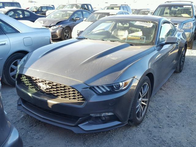 1FA6P8TH2F5431835 - 2015 FORD MUSTANG GRAY photo 2