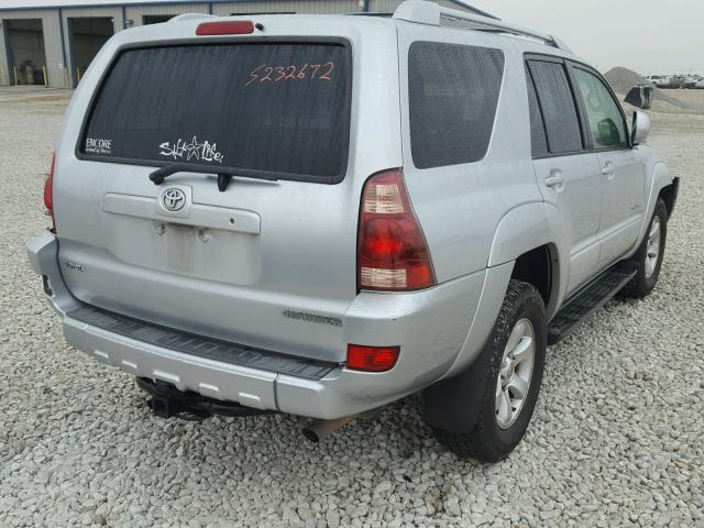 JTEZT14R948003740 - 2004 TOYOTA 4RUNNER SR SILVER photo 4