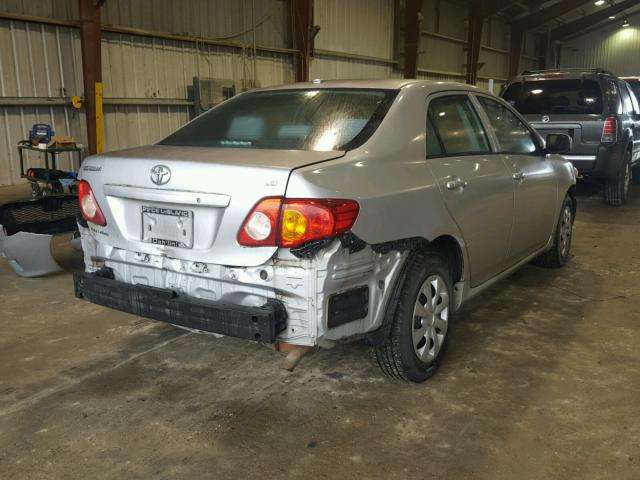 1NXBU4EE7AZ236935 - 2010 TOYOTA COROLLA BA SILVER photo 4