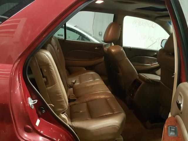 2HNYD18604H517171 - 2004 ACURA MDX TOURIN RED photo 6